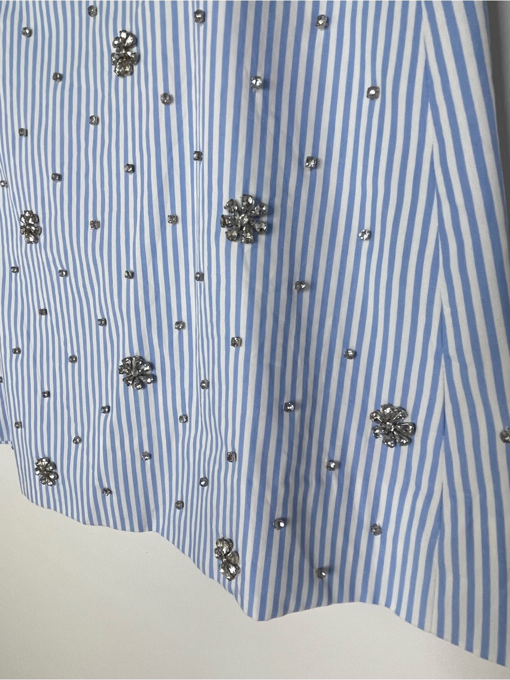Feminine | J Crew Collection Embellished Pinstripe Mini | Crystal Rhinestone NWT - Picture 13 of 13